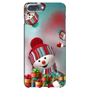 Чехлы на Новый Год iPhone 7 Plus (Снеговик в шапке)