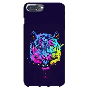 Силиконовый бампер с картинкой животных для iPhone 7 Plus (Тигр-Арт)