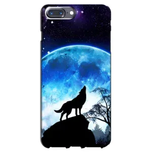 Чехол с Волком на iPhone 7 Plus (Воет на луну)
