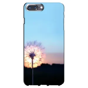 Силиконовый Чехол с одуванчиками на iPhone 7 Plus (Закат с одуванчиком)