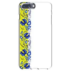 Силиконовый Чехол на iPhone 7 Plus с картинкой Вышиванки (Желто-синяя вышиванка)