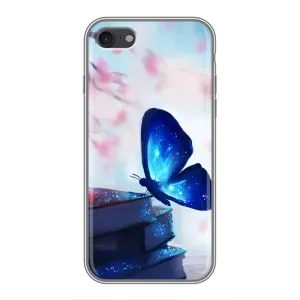 Силиконовый бампер с картинкой животных для iPhone 7 (Бабочка синяя)