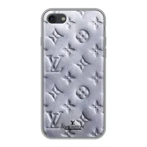 Текстурный Чехол Louis Vuitton для Айфон 7 (Белый ЛВ)