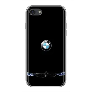 Силіконовий бампер з картинкою машини на iPhone 7 (Чорний BMW)