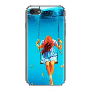Чехол Стильные девушки на iPhone 7 (Девушка на качели)