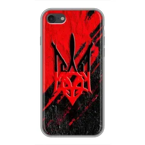 Чехлы УПА (Красно-Чёрный) на iPhone 7 (Герб в цвете УПА)