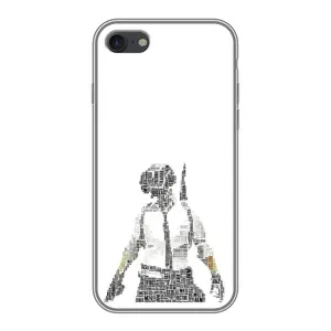 Силиконовый чехол с картинкой "Герой Pubg" на iPhone 7 (Из букв)