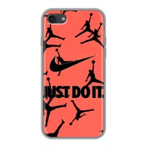 Силиконовый Чехол Nike Air Jordan на Айфон 7 (Just Do It)