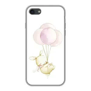 Силиконовый бампер с картинкой животных для iPhone 7 (Кролик и шарики)