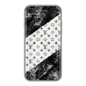 Чехол Стиль Louis Vuitton на iPhone 7 (LV на белом)