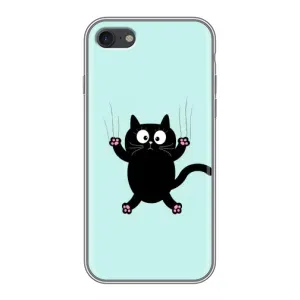 Силиконовый чехол с котиком для iPhone 7 (Падающий кот)