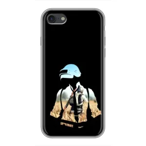 Силиконовый чехол с картинкой "Герой Pubg" на iPhone 7 (Пубг мен)