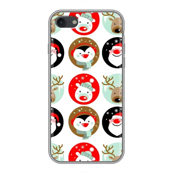 Чехол с рисунком «Рождественский принт» для iPhone 7