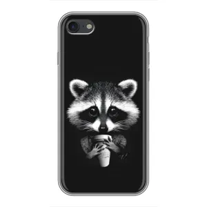 Силиконовый Чехол с Енотами на iPhone 7 (С кофем)