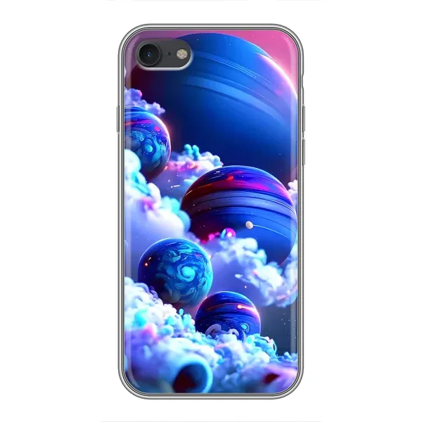 Чехол с рисунком «Синие планеты» для iPhone 7 Чехол с рисунком «Синие планеты» для iPhone 7