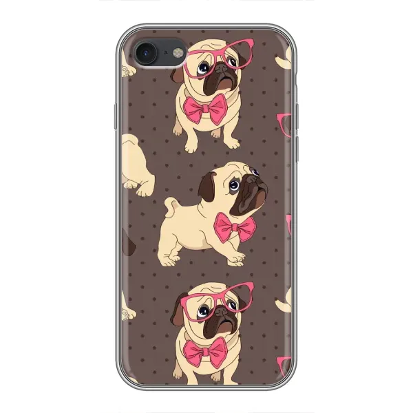 Чехол с рисунком «Собачки Мопсики» для iPhone 7