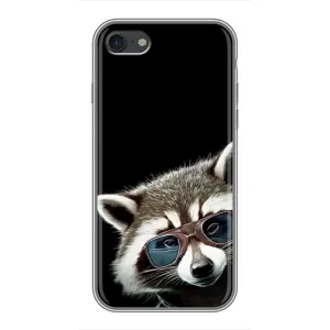 Силиконовый Чехол с Енотами на iPhone 7 (Стильный Енот)