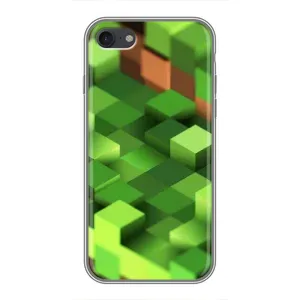 Чехлы для iPhone 7 (Персонажи Майн Крафт) (Текстура)