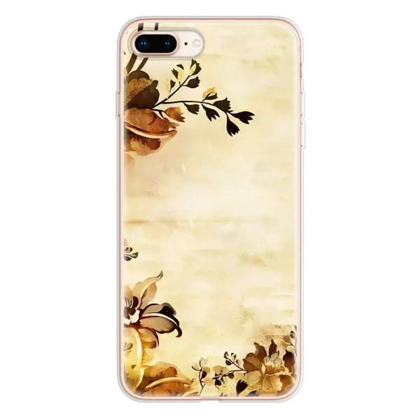 Чехол с рисунком «Арт-цветы» для iPhone 8 Plus
