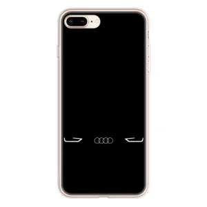 Силиконовый бампер с картинкой машины на iPhone 8 Plus (Силует Audi)