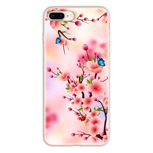 Чехол с рисунком «Бабочки на сакуре» для iPhone 8 Plus Чехол с рисунком «Бабочки на сакуре» для iPhone 8 Plus