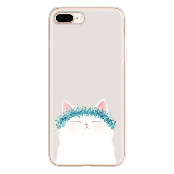 Чехол с рисунком «Белый котик» для iPhone 8 Plus Чехол с рисунком «Белый котик» для iPhone 8 Plus