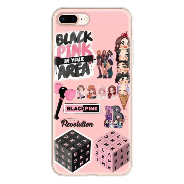 Чехол с рисунком «BLACK PINK коллаж» для iPhone 8 Plus Чехол с рисунком «BLACK PINK коллаж» для iPhone 8 Plus