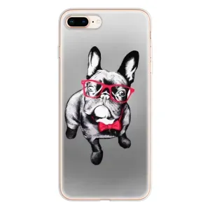 Чохол (ТПУ) Милі песики для iPhone 8 Plus (Бульдог в окулярах)