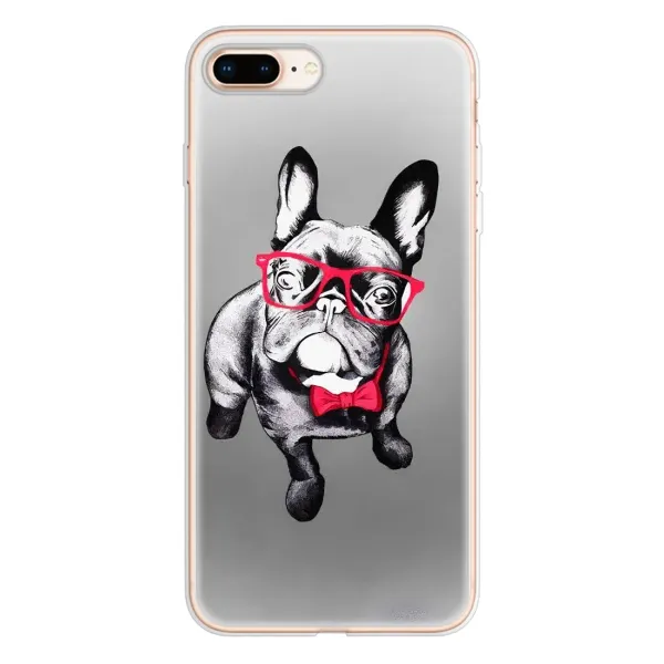 Чехол с рисунком «Бульдог в очках» для iPhone 8 Plus Чехол с рисунком «Бульдог в очках» для iPhone 8 Plus
