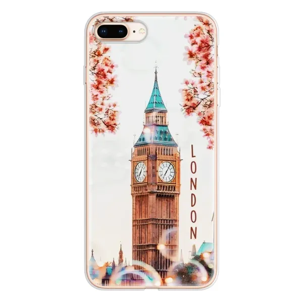 Чехол с рисунком «Часы Лондон» для iPhone 8 Plus