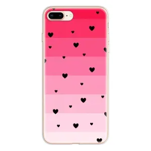 Чохли з тематикою "Маленькі Сердчеки" на iPhone 8 Plus (Чорні сердечка)