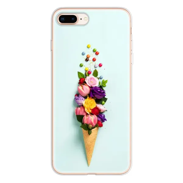 Чехол с рисунком «Цветок-мороженное» для iPhone 8 Plus