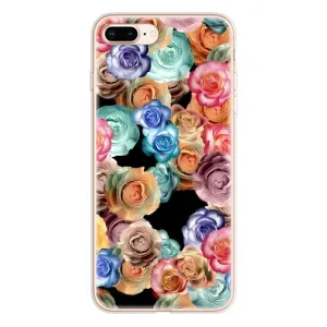 Чехлы с тематикой "ЦВЕТЫ" на iPhone 8 Plus (Цветы на черном)