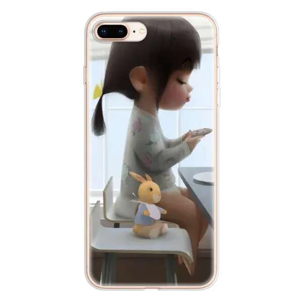 Чехол с рисунком «Девочка с игрушкой» для iPhone 8 Plus
