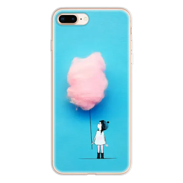 Чехол с рисунком «Девочка с тучкой» для iPhone 8 Plus