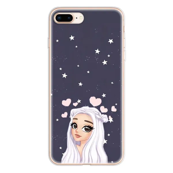 Чехол с рисунком «Девушка и сердечки» для iPhone 8 Plus Чехол с рисунком «Девушка и сердечки» для iPhone 8 Plus
