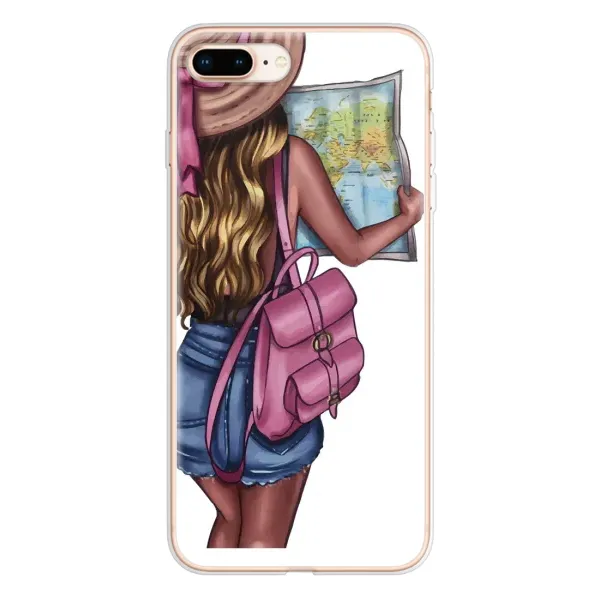 Чехол с рисунком «Девушка Путешественник» для iPhone 8 Plus Чехол с рисунком «Девушка Путешественник» для iPhone 8 Plus