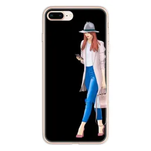 Чохол з картинкою Модні Дівчата iPhone 8 Plus (Дівчина з телефоном)