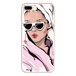 Чохол з картинкою Модні Дівчата iPhone 8 Plus (Дівчина в халаті)