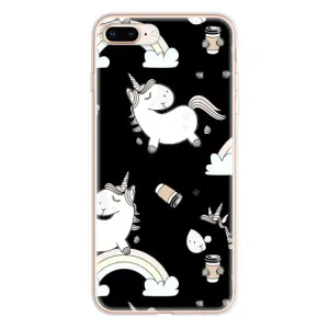 Чехол Unicorn на iPhone 8 Plus (Единорог с кофе)