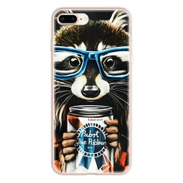 Чехол с рисунком «Енот в очках» для iPhone 8 Plus Чехол с рисунком «Енот в очках» для iPhone 8 Plus