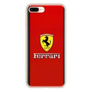 Силиконовый бампер с картинкой машины на iPhone 8 Plus (Ferrari Logo)