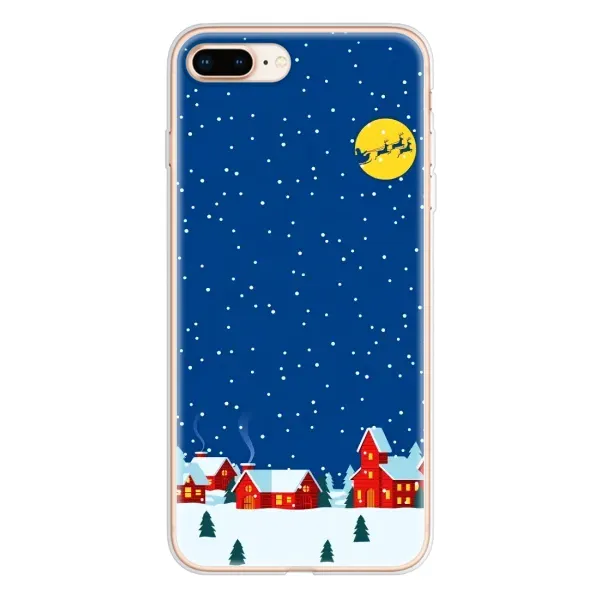 Чехол с рисунком «Город в снегу» для iPhone 8 Plus