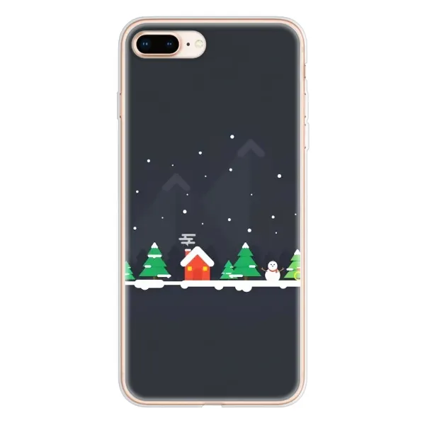 Чехол с рисунком «Город зимний» для iPhone 8 Plus