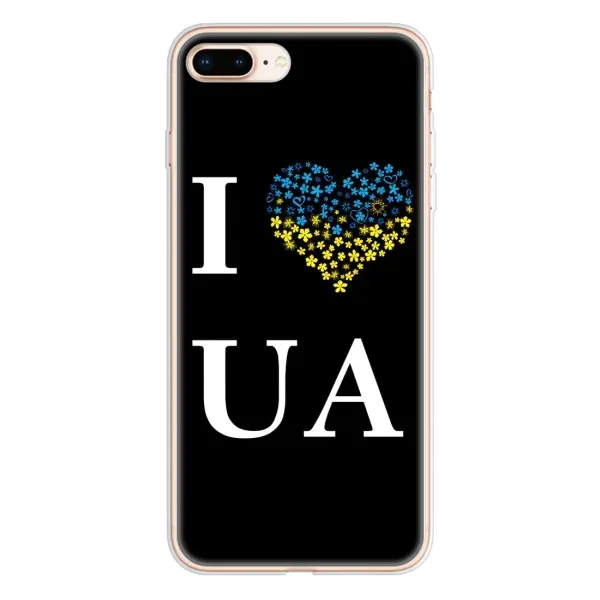 Чехол с рисунком «I Love UA» для iPhone 8 Plus Чехол с рисунком «I Love UA» для iPhone 8 Plus