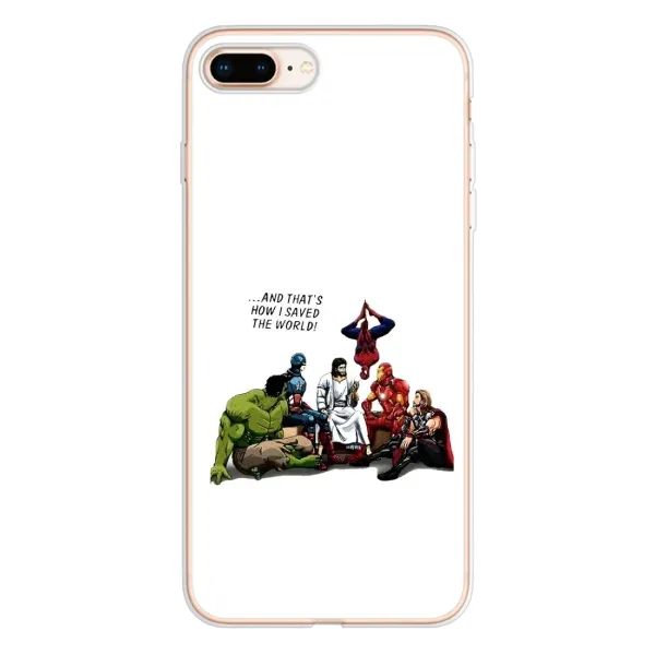 Чехол с рисунком «Иисус супергерой» для iPhone 8 Plus Чехол с рисунком «Иисус супергерой» для iPhone 8 Plus