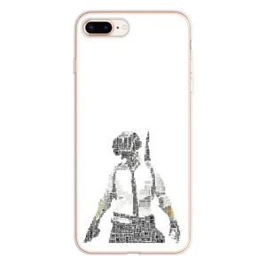 Силиконовый чехол с картинкой "Герой Pubg" на iPhone 8 Plus (Из букв)