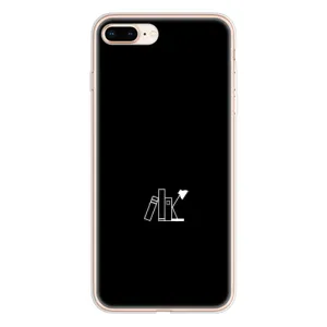 Чохол з картинками на чорному фоні для iPhone 8 Plus (Книжки)