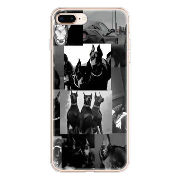 Чехол с рисунком «Коллаж Доберман» для iPhone 8 Plus Чехол с рисунком «Коллаж Доберман» для iPhone 8 Plus