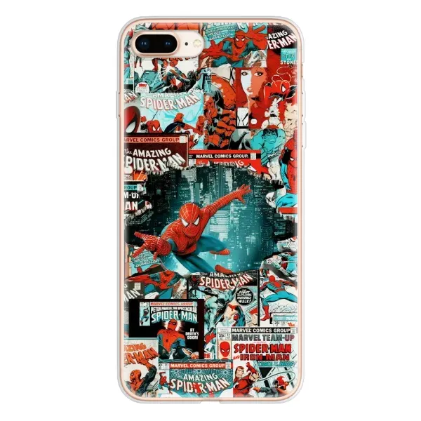 Чехол с рисунком «Комиксы Человек Паук» для iPhone 8 Plus Чехол с рисунком «Комиксы Человек Паук» для iPhone 8 Plus